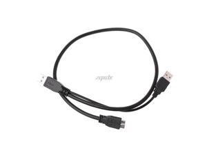 USB 3.0 Dual Power Y Shape 2 X Type A to Micro B Super Speed Cable External Hard Drives Extension Wire Connector Z07 USB 3.0 Dual Power Y Shape 2 X Type A to Micro B Super Speed Cable External Hard Drives Extension Wire Connector Z07