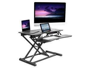 Mount-It! Adjustable Standing Desk Converter with Keyboard Tray | 31.5" Wide for Desktop and Laptop Computers Mount-It! Adjustable Standing Desk Converter with Keyboard Tray | 31.5" Wide for Desktop and Laptop Computers