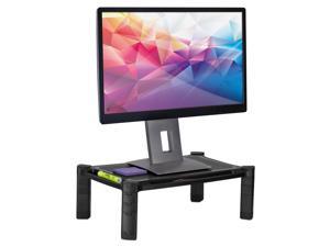 Laptop Stand PC Riser w/ Height Adjustable Legs Monitor Riser Monoprice Multimedia Desktop Stand 22 x 9.5 Desktop TV Stand 