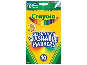Crayola 10 Ct Ultra-Clean Fine Line Washable Markers, Color Max Crayola 10 Ct Ultra-Clean Fine Line Washable Markers, Color Max