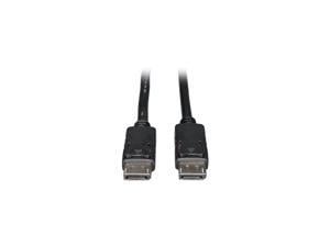 Tripp Lite P580-010-V4 10 ft. Black DisplayPort 1.4 Cable with Latching Connectors - 8K UHD, HDR, 4:2:0, HDCP 2.2, M/M, Black, 10 ft. Male to Male