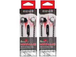 MAXELL (2 EA) BASS13 METALLIC EARBUDS WITH 199600-2 MAXELL (2 EA) BASS13 METALLIC EARBUDS WITH 199600-2
