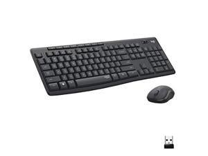 Logitech MK295 Wireless Mouse & Keyboard Combo with SilentTouch Technology, Full Numpad, Advanced Optical Tracking, Lag-Free Wireless, 90% Less Noise - Graphite