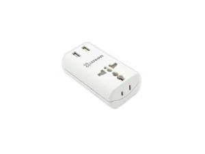 Lenmar Ac150usbw Ultra Compact All-in-one Travel Adapter With Usb Port (white)