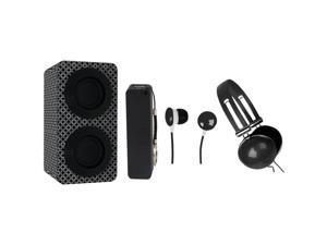 NAXA NAS3061ABLACK Portable Stereo Bluetooth(R) Speaker Pack (Black)