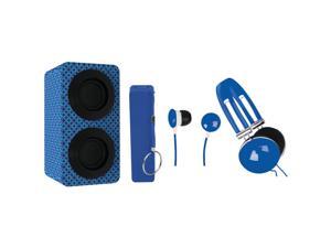 NAXA NAS3061ABLUE Portable Stereo Bluetooth(R) Speaker Pack (Blue)