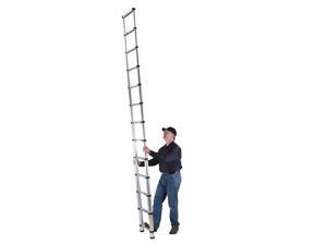 Aluminum Telescopic Extension Ladder, 16 Ft, 300Lb Aluminum Telescopic Extension Ladder, 16 Ft, 300Lb