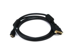 Monoprice High Speed HDMI Cable to DVI Adapter Cable 6ft - with Ferrite Cores Black Monoprice High Speed HDMI Cable to DVI Adapter Cable 6ft - with Ferrite Cores Black