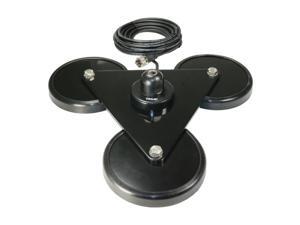 Tram 269 5-Inch Tri-Magnet CB Antenna Mount with Rubber Boots and 18-Foot RG58A/U Coax Cable Tram 269 5-Inch Tri-Magnet CB Antenna Mount with Rubber Boots and 18-Foot RG58A/U Coax Cable
