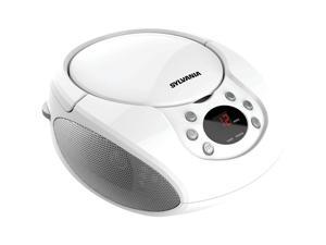 SYLVANIA SRCD261-B-WHITE Portable CD Player with AM/FM Radio (White) SYLVANIA SRCD261-B-WHITE Portable CD Player with AM/FM Radio (White)