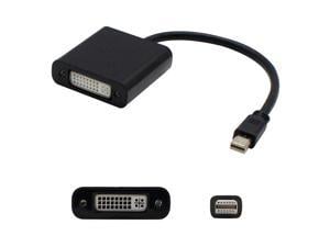5PK Mini-DisplayPort 1.1 Male to DVI-I (29 pin) Female Black Adapters For Resolution Up to (WUXGA)