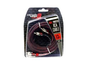 Cerwin Vega CRH17 HED Series 2 CH RCA Cable 17ft Twisted Pair Single Molded Ends