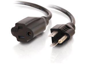 C2G 03115 18 AWG Outlet Saver Power Extension Cord - NEMA 5-15P to NEMA 5-15R, TAA Compliant, Black (6 Feet, 1.82 Meters) C2G 03115 18 AWG Outlet Saver Power Extension Cord - NEMA 5-15P to NEMA 5-15R, TAA Compliant, Black (6 Feet, 1.82 Meters)
