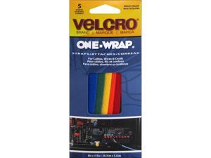 VELCRO Brand One-Wrap 1/2 In. x 8 In. Assorted Hook & Loop Tie (5 Ct.) 90438 VELCRO Brand One-Wrap 1/2 In. x 8 In. Assorted Hook & Loop Tie (5 Ct.) 90438