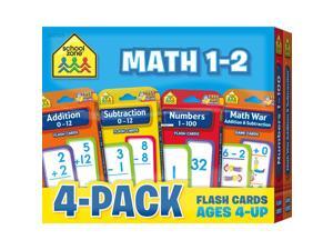 School Zone Math 1-2 Flash Cards 4 Pk 04046 School Zone Math 1-2 Flash Cards 4 Pk 04046