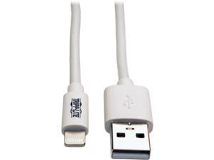Tripp Lite M100010WH White USB Sync/Charge Cable with Lightning Connector Tripp Lite M100010WH White USB Sync/Charge Cable with Lightning Connector