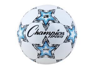VIPER Soccer Ball, Size 5, 8 1/2"- 9" dia., White VIPER5 VIPER Soccer Ball, Size 5, 8 1/2"- 9" dia., White VIPER5
