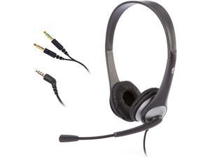 Stereo Headset, 3.5mm stereo & Y-adapter for separate Headphone & Mic Connection, K12 School Classroom and Education (AC-204)