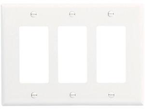 Cooper 2063W White Mid-Size Three Gang Decorator Wall Plate
