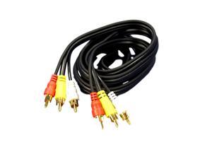 C5856-6GO 6 Ft Video Stereo Audio RCA GOLD Dubbing Coax Composite Cable C5856-6GO 6 Ft Video Stereo Audio RCA GOLD Dubbing Coax Composite Cable