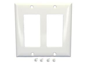Pass & Seymour White 2-Gang Decorator Thermoset Wallplate Plastic Cover SP262-W Pass & Seymour White 2-Gang Decorator Thermoset Wallplate Plastic Cover SP262-W