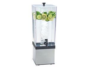 7.5W x 9.5D x 23.5H Stainless Steel Econo Beverage Dispenser 3 Gallon Ice Chamber 1 Ct 7.5W x 9.5D x 23.5H Stainless Steel Econo Beverage Dispenser 3 Gallon Ice Chamber 1 Ct