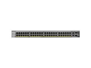 Netgear - GS752TXP-100NES - Netgear 52 PoE+ Port Gigabit Stackable Smart Switch - 48 Ports - Manageable - 3 Layer Netgear - GS752TXP-100NES - Netgear 52 PoE+ Port Gigabit Stackable Smart Switch - 48 Ports - Manageable - 3 Layer
