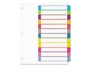 Customizable TOC Ready Index Multicolor Dividers, 1-12, Letter 11843 Customizable TOC Ready Index Multicolor Dividers, 1-12, Letter 11843