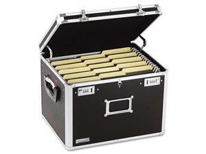 Vaultz Locking File Chest Storage Box Letter/Legal 17-1/2 x 14 x 12-1/2 Black