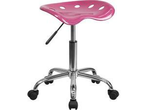 Vibrant Pink Tractor Seat and Chrome Stool Vibrant Pink Tractor Seat and Chrome Stool