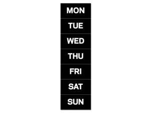 MasterVision Magnetic Weekday Calendar Characters - Magnetic - 1" Height x 2" Width - Black - 7 / Pack BVCFM1007 MasterVision Magnetic Weekday Calendar Characters - Magnetic - 1" Height x 2" Width - Black - 7 / Pack BVCFM1007
