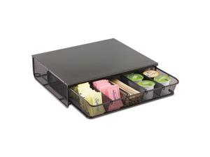 Safco 1 Drawer Hospitality Organizer 5 Compartments 12 1/2 x 11 1/4 x 3 1/4 Bk 3274BL