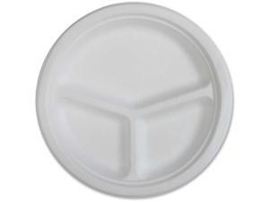 Genuine Joe 3-compartment Disposable Plates - 10" Diameter Plate - Disposable - White - 50 Piece(s) / Pack GJO10219 Genuine Joe 3-compartment Disposable Plates - 10" Diameter Plate - Disposable - White - 50 Piece(s) / Pack GJO10219
