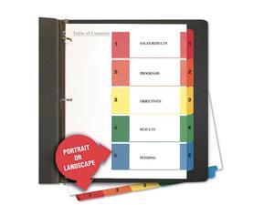 UNIVERSAL Table of Contents Dividers Assorted Color 5-Tab 1-5 Letter White 6 UNIVERSAL Table of Contents Dividers Assorted Color 5-Tab 1-5 Letter White 6