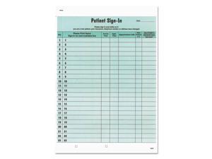 Green Confidential Patient Sign-In Label Forms, 8-1/2" x 11", 23 Peel Off Adhesive Sign In Lines (125 Forms per Pack) Green Confidential Patient Sign-In Label Forms, 8-1/2" x 11", 23 Peel Off Adhesive Sign In Lines (125 Forms per Pack)