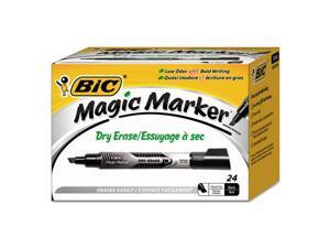 BIC GELITP241-BK Low Odor And Bold Writing Dry Erase Marker, Chisel Tip, Black, 24/Pack BIC GELITP241-BK Low Odor And Bold Writing Dry Erase Marker, Chisel Tip, Black, 24/Pack