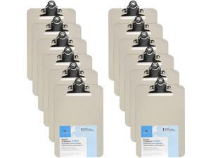 Business Source Compact Plastic Clipboard - Spring Clip - Plastic - Smoke - 12 / Box BSN01859BX Business Source Compact Plastic Clipboard - Spring Clip - Plastic - Smoke - 12 / Box BSN01859BX