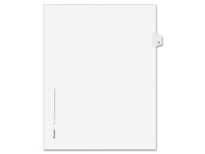 Avery Individual Legal Exhibit Dividers 11922 Side Tab 12 8.5 x 11 inches Pack of 25 Avery Style 