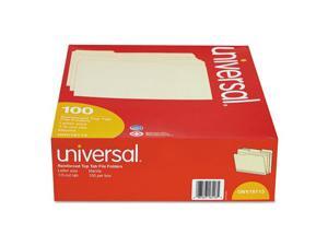 Universal 16113 File Folders- 1/3 Cut Assorted- Two-Ply Top Tab- Letter- Manila- 100/Box Universal 16113 File Folders- 1/3 Cut Assorted- Two-Ply Top Tab- Letter- Manila- 100/Box