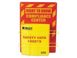 LabelMaster H121370 Sds Compliance Center, 14 X 20, Yellow/Red