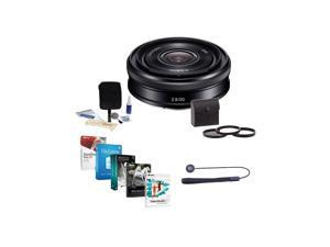 Sony 20mm F2.8 Alpha E-Mount Lens, Black with Free PC Accessory Kit #SEL20F28 NK