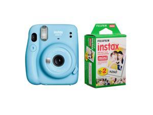 Fujifilm Instax Mini 11 Instant Film Camera, Sky Blue W/ Fuji Film Twin Pack 20'
