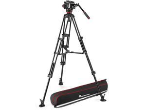 Manfrotto 504X Fluid Video Head with AL Twin Leg Tripod, Mid-Level Spreader Manfrotto 504X Fluid Video Head with AL Twin Leg Tripod, Mid-Level Spreader