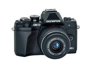 Olympus OM-D E-M10 Mark IIIs Camera with M.Zuiko Digital 14-42mm IIR Lens, Black