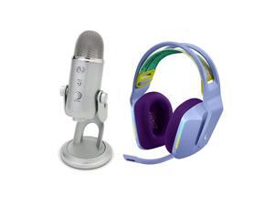 Blue Microphones YETI USB Condenser Mic W/Logitech G733 RGB Gaming Headset,Lilac Blue Microphones YETI USB Condenser Mic W/Logitech G733 RGB Gaming Headset,Lilac