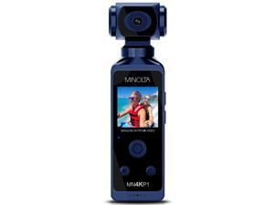 Minolta MN4KP1 4K Ultra HD Wi-Fi Enabled Pocket Camcorder, Blue #MN4KP1-BL