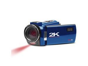 Minolta MN2K10NV 2K UHD Camcorder w/3" Touch & Infrared Night Vision, Blue