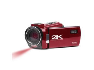 Minolta MN2K10NV 2K UHD Camcorder w/3" Touch & Infrared Night Vision, Red