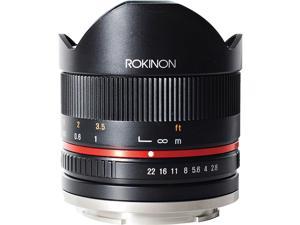 Rokinon 8mm f28 UMC Fisheye II Lens for Canon EFM Mount System Cameras Black