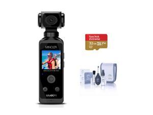Minolta MN4KP1 4K Ultra HD Wi-Fi Pocket Camcorder, Black with Accessory Kit